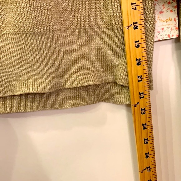 Free People ribbed tunic sweater in ivory size small - Picture 5 of 9